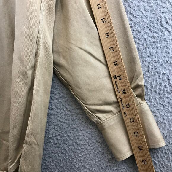 Vintage 1965 USAF Uniform Shirt Khaki Tan Button Up - Picture 10 of 11
